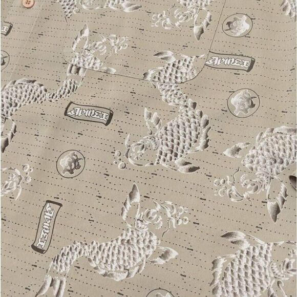 Avirex Long Sleeve Lobster‎ All Over Print Button Up Shirt XL Green - Picture 2 of 7